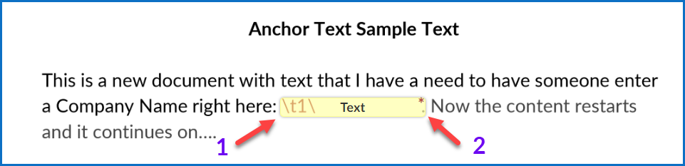 Default size anchor text sample